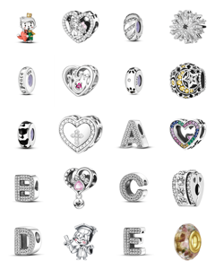 Amuleto de circonita plateada en forma de corazón con ojos de ángel y cadena de mano para conjunto de joyería y accesorios unisex - Product Image 2