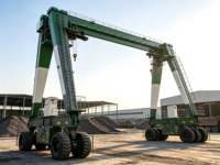 Grue portique intelligente à double poutre à pneus en caoutchouc, à faible bruit, pour levage lourd, pour le transport de conteneurs en terminal portuaire