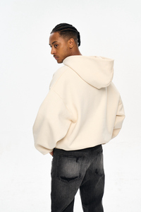 Sudadera Corta Personalizada Yingling de Corte Amplio y Gran Peso con Capucha de Felpa Francesa, Estampado en Relieve de 700 Gsm y Capucha <span class=keywords><strong>Grande</strong></span> - Product Image 3