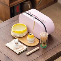 Logo personnalisé, vente en gros OEM, accessoires pour barista, fouet japonais, bol Chawan, outils pour matcha, ensemble de fouets à matcha, kit de 9 pièces