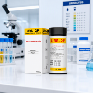 Bandelettes d'analyse urinaire OEM pour tester le glucose, les protéines, GLU & PRO, bandelettes de test urinaire URS-2P - Product Image 1