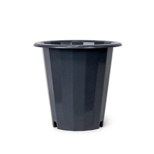 Maceta Grande de Plástico para Jardín de 10L, Color Gris Oscuro, Moderna, Redonda, para Interiores, Exteriores, Hogar, Balcón, Patio, Decoración Glory - Product Image 1