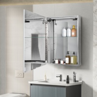 500x700mm Edelstahl LED Badezimmers pi egels chrank mit Demister Acryl Türrahmen mit Bluetooth-Lautsprecher