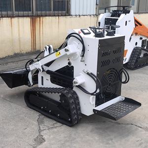 China Mini Crawler Lader Compacte Wiellader Met Flail Maaier Diesel Stand Op Skidsteer Track Loader - Product Image 5