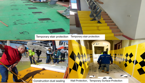 Fournir des solutions de protection des sols en carrelage pendant la construction, protection temporaire tissée en OPP - Product Image 2