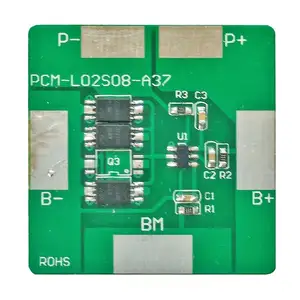 2s2p 10A BMS cho 7.2V 7.4V 26650/18650 Li-Ion/Lithium/Li-Polymer 6V 6.4V LiFePO4 gói pin kích thước L32 * w32 * t3mm (PCM-L02S08-A37)