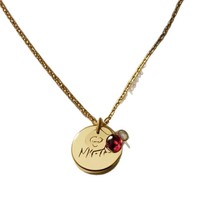 Collar fino ajustable cadena grabada medalla redonda Acero inoxidable piedra natal COLLAR COLGANTE nombre personalizado Logo collar
