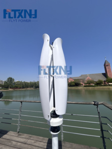 เครื่องกำเนิดไฟฟ้าพลังงานลมแบบใบพัดตั้งตรง รุ่น Wind Silent Tulip Flower สำหรับบ้าน 500W 1KW 2kW 3KW 12V 24V 48V ระบบออฟกริด - Product Image 2