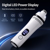 Lime à ongles rechargeable pour chien avec aspiration anti-poussière, design sans dépoussiérage pour garder le sol propre, pour chiens et chats, outil de soin des griffes sans désordre