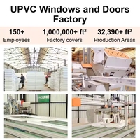 Porte pliante en verre à cadre UPVC de luxe Porte à persiennes pliante en PVC insonorisée à isolation thermique