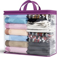 Solutions de rangement efficaces : Organisateurs de vêtements pliables en PVC, sacs à fermeture éclair, boîtes transparentes, conteneurs pour voyages