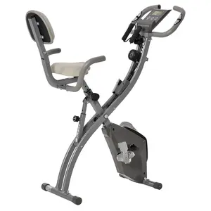 Sepeda latihan 3 dalam 1, sepeda dalam ruangan dengan sandaran, tingkat ketahanan yang dapat disesuaikan, dan Monitor jantung