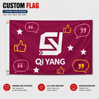 Drapeaux écologiques 90x150cm 100% polyester double face, drapeau personnalisé pour extérieur 3x5 pieds, bannières imprimées numériquement avec logo