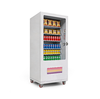 Máquina Expendedora Refrigerada de 48 Compartimentos para Snacks y Bebidas con Pago por Monedas, Billetes y Tarjeta de Crédito