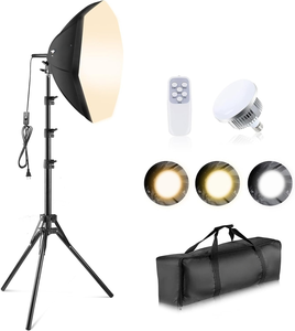 Kit d'éclairage photo Softbox professionnel avec LED 85W 3000-7500K pour photographie et enregistrement vidéo - Product Image 2