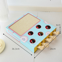 Jouet pour chat 2 en 1 : griffoir et jeu Whack-a-Mole interactif pour chaton, pour l'intérieur