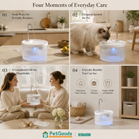 Fontaine à eau pour chat moderne de 3,2 L avec capteur de mouvement, filtre à 6 couches et protection contre le manque d'eau pour chats et petits chiens, utilisation en intérieur