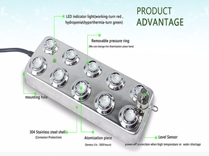 2021 कारखाने बेचने 10 सिर 5L/एच औद्योगिक के लिए अल्ट्रासोनिक धुंध निर्माता <span class=keywords><strong>fogger</strong></span> humidifier - Product Image 2