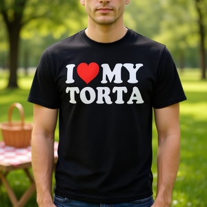 Camiseta I Love My Torta de algodón negro unisex para adultos talla S M L XL XXL - Product Image 3