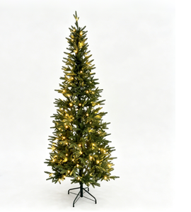 <span class=keywords><strong>Sapin</strong></span> de Noël artificiel Nordmann éclairé par LED, branches réalistes en PE, guirlandes lumineuses chaudes, support métallique stable, montage facile - Product Image 1