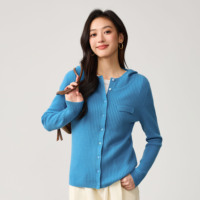 Nouveauté - Cardigan élégant pour femme, respirant, 100% laine, tricot d'automne pour un usage quotidien