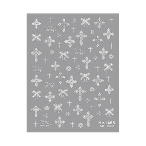 Pegatinas 5D en relieve de moda para uñas, calcomanías estéreo de encaje, lazo y cruz para decoración de uñas, fundas de teléfono y manualidades DIY - Product Image 2
