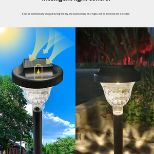 Lámpara Solar LED para Jardín, Iluminación Exterior Impermeable para Paisajes, Patio, Camino, Entrada, Decoración para Camping - Product Image 4