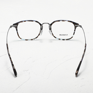 Marble Pattern Full Rim Rectangle <b>Eyeglasses</b> Titanium <b>Frame</b> Unisex Modern Anti-Uv Lightweight Vision Correction <b>Frames</b> - Product Image 4