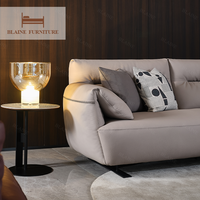 BLAINE Original 211 Modernes Ecksofa Echtes Leder Massivholzrahmen Schaumstoffgefüllt Villa Wohnzimmer Sofa-Set
