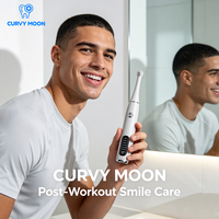 Kit de polissage et de blanchiment des dents CURVY MOON, appareil de soins bucco-dentaires portable rechargeable, polisseur de dents électrique