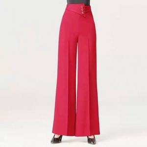 กางเกงเต้นรำสมัยใหม่สำหรับผู้หญิงไซส์ XL สำหรับฤดูร้อน ทรงหลวม สบาย ระบายอากาศได้ดี ขากว้าง เอวยางยืด เหมาะสำหรับเต้นแซมบ้า ชาช่า ลาติน และสแควร์แดนซ์ - Product Image 3