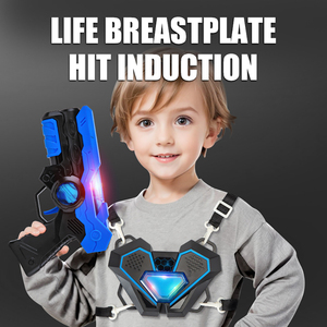 Juego de Pistolas Láser Infrarrojas con Objetivo de Tiro, Juguete Interactivo Electrónico con Chaleco Sensor para Niños - Product Image 5
