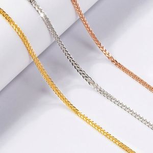 Women's Sterling <b>Silver</b> Necklace Cross Border Multi <b>Top</b>-rated White Label Smooth Inside Edge Gram Weight Per Piece - Product Image 1