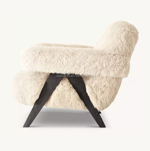 Sillón de Salón con Tapicería Suave OEM Sassanid, Sillón de Piel de Oveja Jakob - Product Image 3
