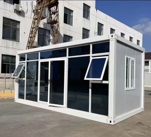 Lusso moderno 20ft & 40ft <span class=keywords><strong>struttura</strong></span> d'<span class=keywords><strong>acciaio</strong></span> prefabbricata che costruisce la casa piana del contenitore del pacchetto <span class=keywords><strong>con</strong></span> la progettazione elegante della Villa - Product Image 1