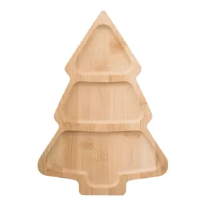 Assiette de Noël en bambou Kongle, gadgets personnalisés - Product Image 4