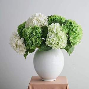 Arreglo de Flores Artificiales de Hortensia Realistas al Tacto, Hortensia de Seda Artificial de 52 cm para Decoración de Bodas y Hoteles, Venta al Por Mayor <span class=keywords><strong>Directa</strong></span> - Product Image 6