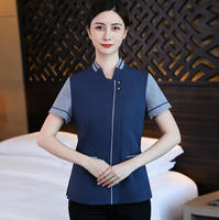 Tenue d'été pour personnel hôtelier : uniforme de chambre, serveur(se), manches longues ou courtes, ensemble de service de nettoyage