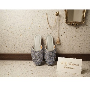 Mules da donna a punta <span class=keywords><strong>con</strong></span> decorazioni in pietra, scarpe basse slip-on eleganti per feste, stile europeo, calzature casual alla moda - Product Image 1