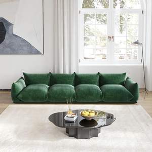 أريكة قطاعية حديثة التصميم من NOVA بمقعدين مملوءة بالإسفنج ذات شكل إبداعي مغطاة بالقماش لغرفة المعيشة في الشقق - Product Image 5