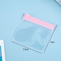 Sac transparent personnalisable en PVC givré à fermeture éclair pour la papeterie, l'emballage de stockage de collier de lunettes de montre en plastique auto-scellant