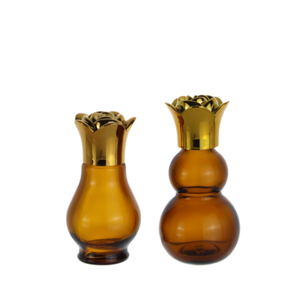 Nouveau flacon de parfum, couleur thé, col à sertir, <span class=keywords><strong>verre</strong></span> poli, emballage de sérum pour cosmétiques, 30 ml, sérigraphie, <span class=keywords><strong>gourde</strong></span> unique - Product Image 1
