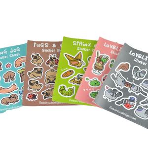 Design personalizzato personalizzato a4 <span class=keywords><strong>a5</strong></span> foglio adesivo fustellato etichetta in vinile personaggi fogli tagliati a bacio adesivo cartone animato - Product Image 2