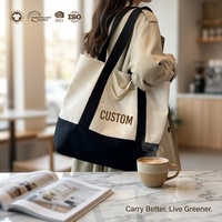 Sac en toile extra large minimaliste moderne, couleur et logo personnalisés, réutilisable, robuste, promotionnel, multi-usages