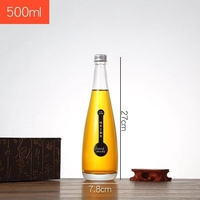Voedselveilige gerecyclede 375ml/500ml kurk-/schroefdop super flint glazen dranken-/sap-/water-/likeurfles 100 stuks minimale bestelhoeveelheid voor likeurvoorraad