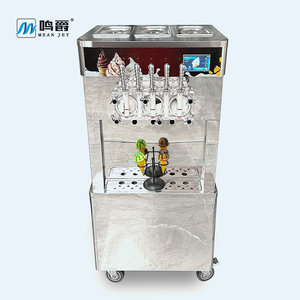 Nouvelle machine commerciale automatique à 3 saveurs pour glaces molles au lait, au chocolat et au yaourt, avec pompe à air, idéale pour les camions de restauration rapide - Product Image 3