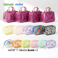 Organisateur de toilette de voyage personnalisé UIOWIO, plusieurs tailles, pochettes de rangement transparentes pour les soins de la peau, accessoires de voyage