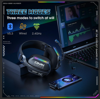 Casque de jeu ONIKUMA GT808, casque supra-auriculaire, filaire et sans fil 2,4 G, léger, pour joueurs e-sport