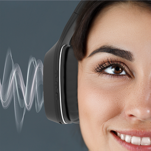 Auriculares inalámbricos supraaurales Forever Bth 505 negros con cancelación de ruido para música y llamadas - Product Image 3