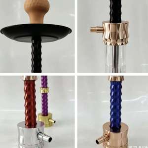 MD-L45 67cm Chicha Narguilé à Tige Torsadée, Base en Verre Transparent, Tige Remplaçable, Style Arabe - Product Image 2
